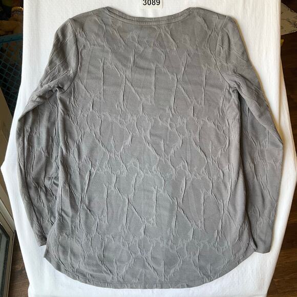 Simply Vera Vera Wang Women Long Sleeve Crewneck Blouse size XS, Gray - Picture 7 of 7